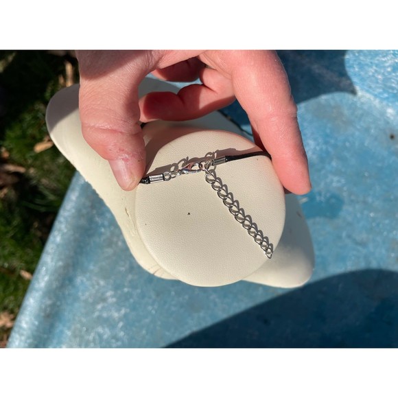 Rainbow necklace on adjustable wax rope (reversible to gold colored metal) - Picture 7 of 12